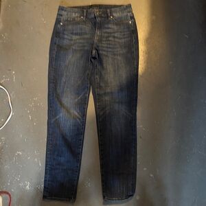 White House Black Market Dark Blue Straight Jeans